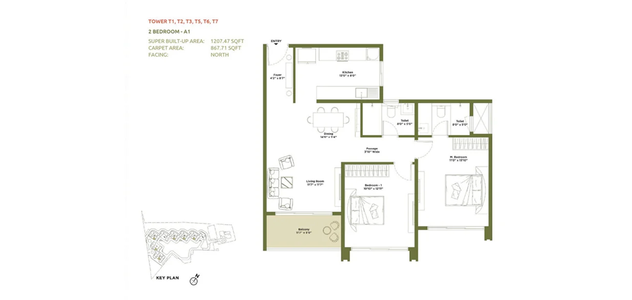 1 BHK Plan